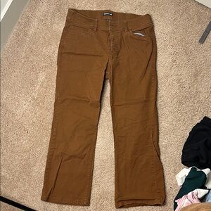Toad&Co Cropped Wide-Leg Pants in Warm Brown sz 12